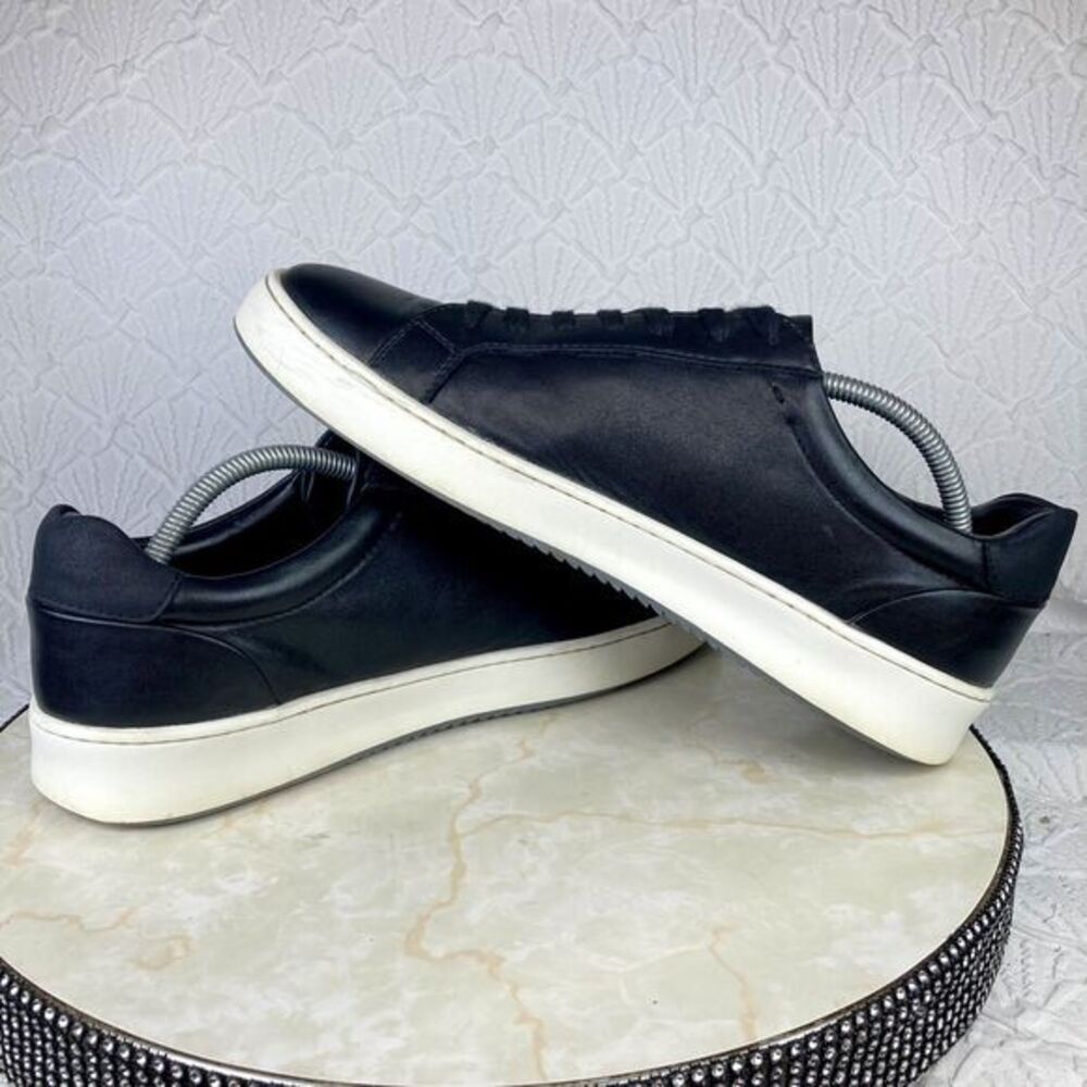 Nordstrom Rack Shoes Mens Sz 11 Black Ortholite Leather Comfort Casual Sneakers - Picture 10 of 13